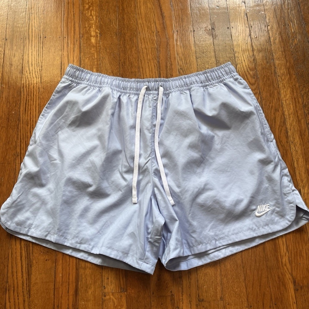 Nike Sportswear Men's Club Woven Track Shorts Nylon Shiny Light Blue